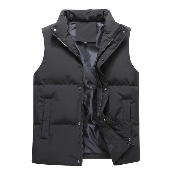 

men's vests couple's vest and women's autumn winter solid color coat korean version trend loose 130kg down cotton youth waist, Black;white