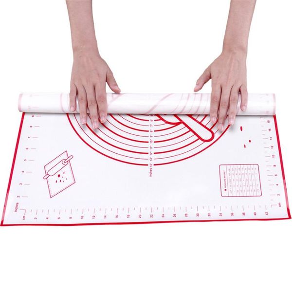 

non-stick silicone baking mat reusable baking mat scale rolling dough pad kneading cooking pastry kitchen tools 1 pc