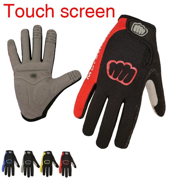 

cycling gloves 1 pair full finger winter outdoor sports gym fitness men mtb bike touch screen bicycle accessories, Black
