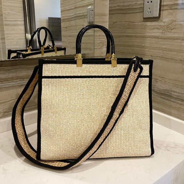 

handbag branded crossbody mini luxurys bags designer tote bag shoulder_bag apricot canvas beach straw fashion travel portable large