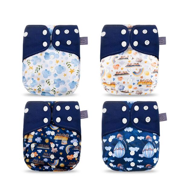

cloth diapers elinfant 4pcs baby diaper coffee mesh pocket nappies washable reusable fit 3kg~15kg labs pants breathable