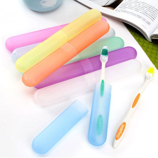 

toothbrush holders 1 pcs color random portable plastic travel candy box trip breathable storage container case
