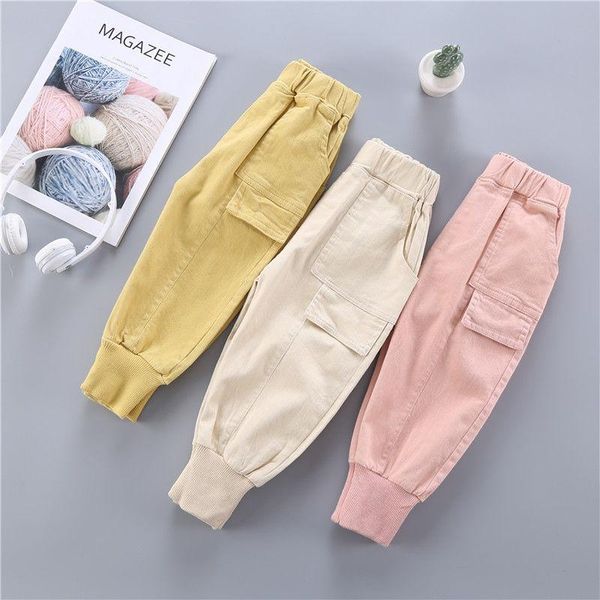 

vidmid girls pants 2021 spring and autumn new baby casual pants trendy trousers children korean p4035, Blue