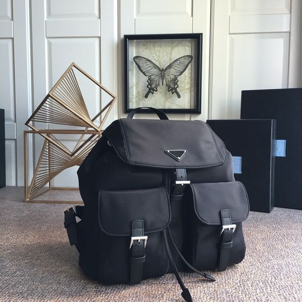 

fashion casual backpacks black metals genuine leather travel bagpacks