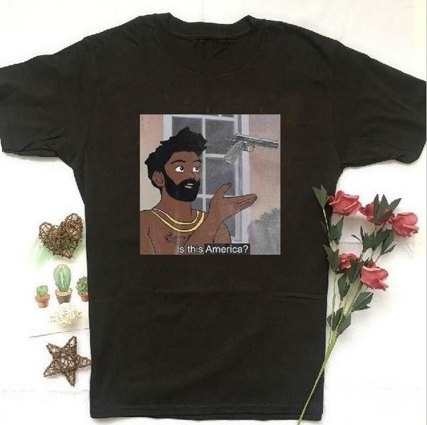 

kuakuayu hjn black live matter is this america shirt parody tee childish gambino is this america meme black rights tee, White