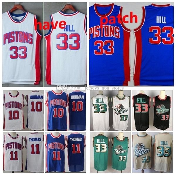 

Men Youth\rDetroit\rPistons Joe Dumars 33 Hill 10 Rodman 40 Lambier 11 Thomas Mitchell & Ness Blue Red White Swingman Player Jersey 01, Color14