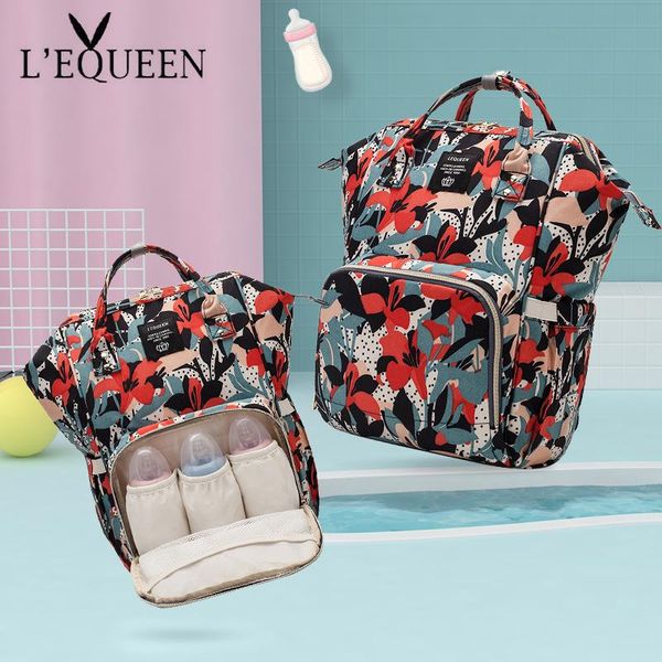 

diaper bags lequeen fashion mummy maternity nappy bag multi function large capacity travel backpack nursing baby care women's