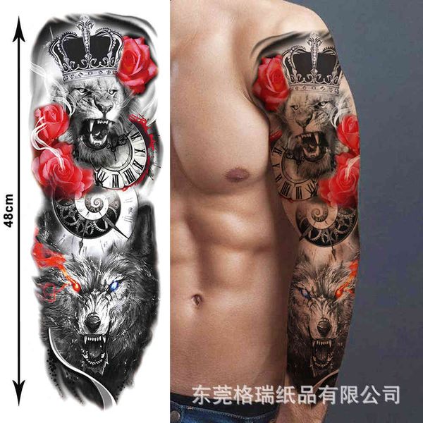 

tattoo paste 2021 full arm sticker large picture flower