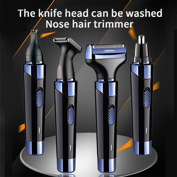 

4 in 1 electric nose and ear trimmer for men eyebrow trimmer clipper rechargeable minifit battery trimmer beard shaving and care 220301