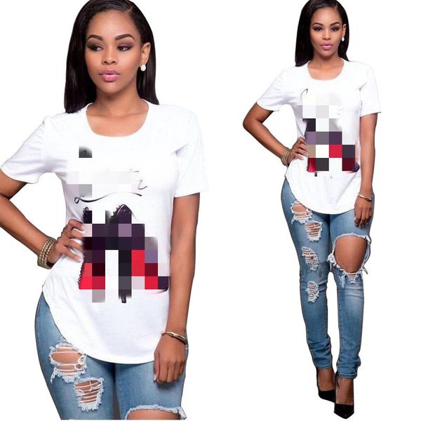 

womens tee cotton cut pug print women t shirt casual o-neck fashion trend t-shirt new design woman tee shirts female clothing, White