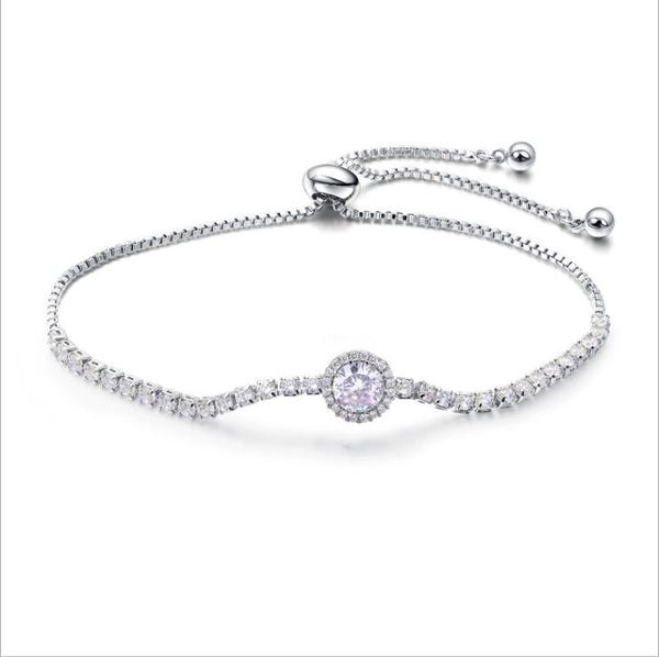 

cuff simple and small fresh geometric round adjustable bracelet, White