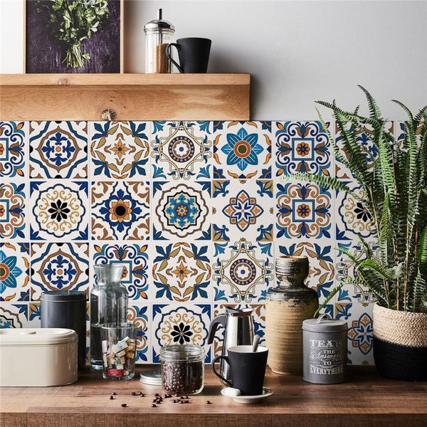 

wall stickers 24 pcs pvc kitchen decorative tile sticker peel and stick waterproof bathroom wallpaper customize diy decal home decor