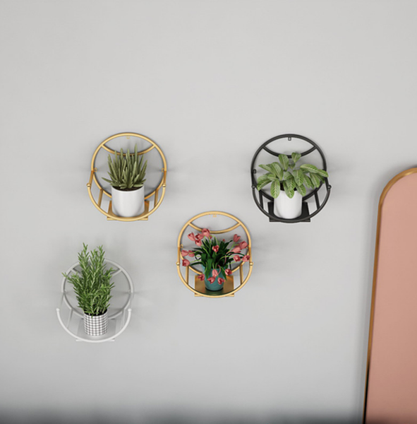 

the living room hangs the wall to decorate thing, flower shelf ceramic tile does not need to punch