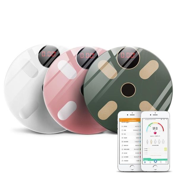

bluetooth body fat scale floor scale smart bathroom weight body composition analyzer connect smartphone apps usb charging