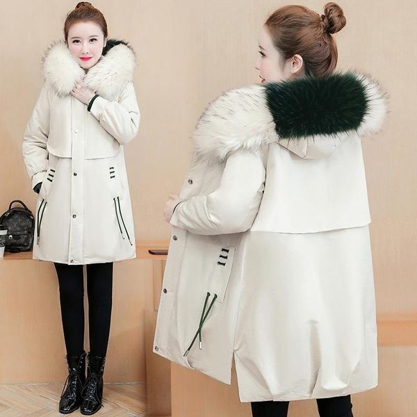 

women's jackets large size pie overcomes the trend of cotton padded clothes in 2021 winter clothes, loose and thickened down, Black;brown