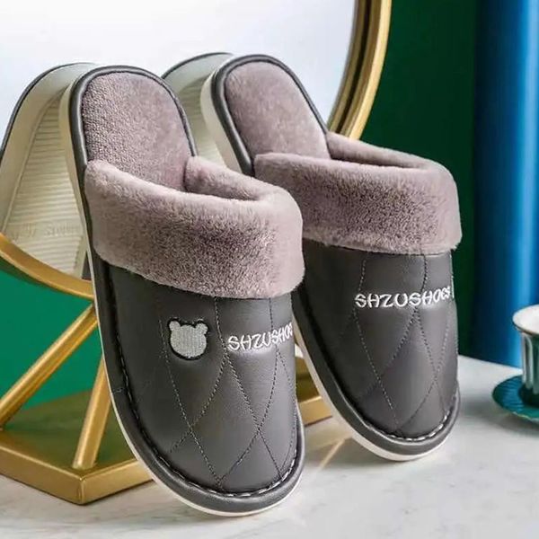 

slippers women home cotton female slip on keep warm slides sewing house shoes indoor flat shoe winter plush footwear 2021, Black