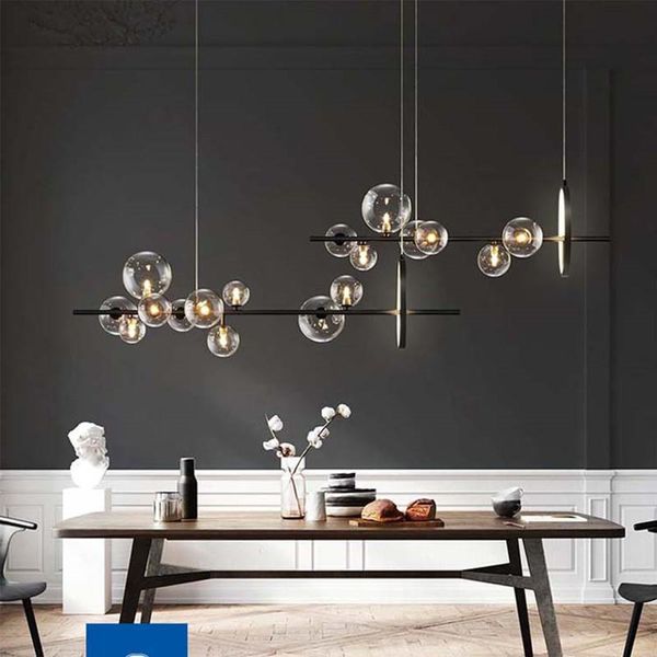 

postmodern restaurant bar pendant lights shop commercial creative modern glass ball hanglamp light nordic bubble pendant lights