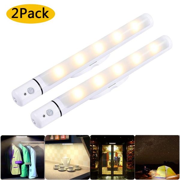 

led under cabinet light 5 led pir motion sensor light battery powered closet stairs kitchen cupboard wardrobe night luces