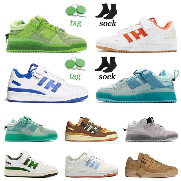 

2022 new arrival running shoes forum low bad bunny buckle brown atmos wheat donovan mitchell x collegiate purple true orange womens men snea, White;red