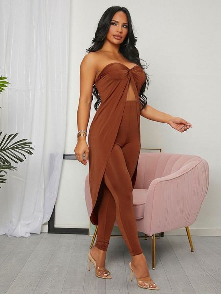 

sxy solid twist longline g6ix#, White