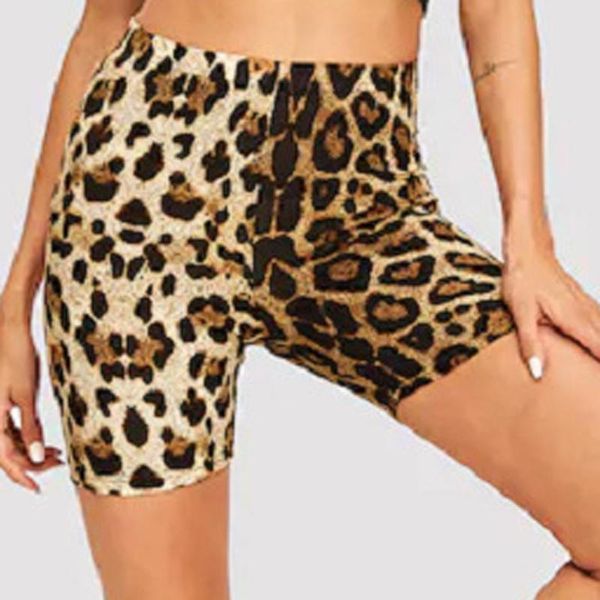 

fashion leopard print women shorts casual fitness short for lady women high waist casual biker short femme, White;black