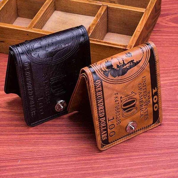

fashion brand leather men wallet dollar price casual clutch money purse bag credit card holder, Red;black