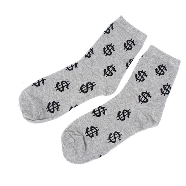 

new spring news long harajuku money dollar 3d pattern socks funny cartoon sock pure cato for men, Black