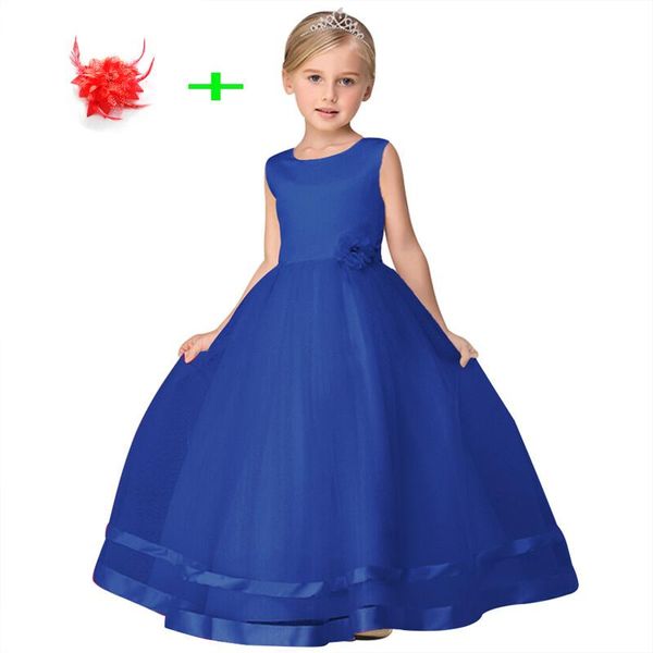

girl's dresses little girls ball gown blue pink red beige purple prom age 3 4 5 6 7 8 9 10 11 12 kids party clothing, Red;yellow