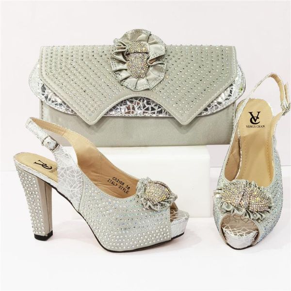 

dress shoes silver african women with hand bag set ladies high heels sandals handbag sandalias pumps sac cr2108 height 11cm, Black