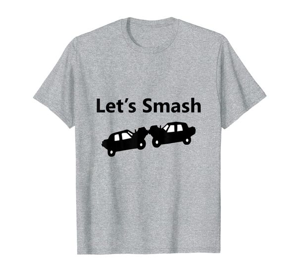 

funny demolition derby car crash wreck racing road rage gift t-shirt, White;black