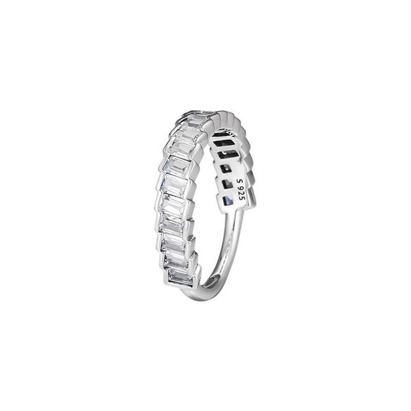 

cluster rings glacial beauty ring clear cz authentic 925 sterling silver jewelry for woman european style making, Golden;silver