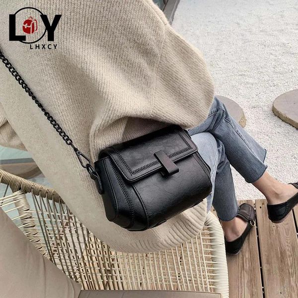 

designer pu leather simple flip messenger bag korean style luxury handbags and purses new fashion all-match small crossbody bags