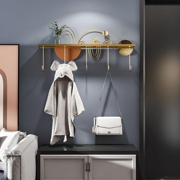 

hooks & rails hook rack creative wall hanging porch door light luxury hanger coat