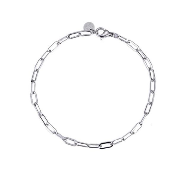 

link, chain stainless steel punk curb cuban geometric circle bracelet men's and women's jewelry gifts ladies men, Black