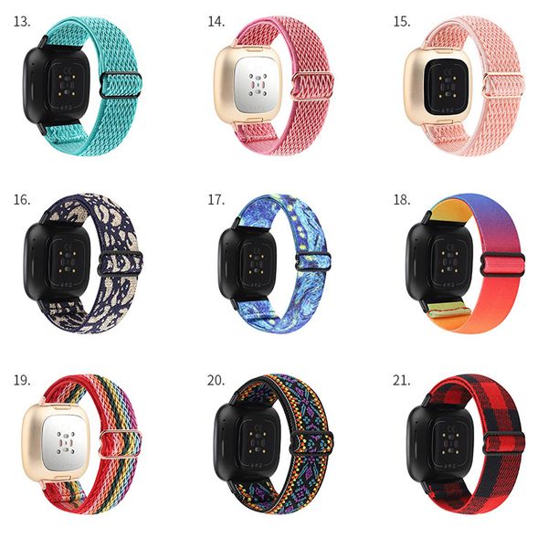 

for apple watch iwatch 7 4 5 se 6 series fitbit versa 3 nylon strap fabric elastic band stretchable watchband 38mm 40mm 42mm 44mm bracelet