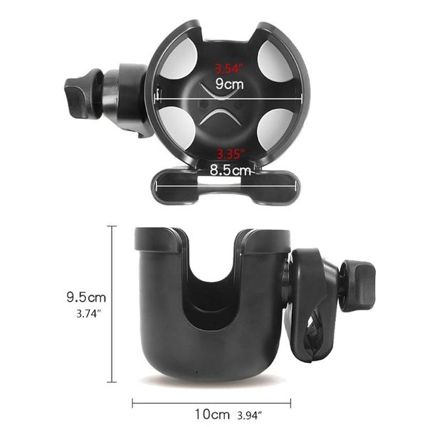

stroller parts & accessories 57ee multi-functional 2-in-1 baby cup holder universal stable placement mobile phone carriage accessory