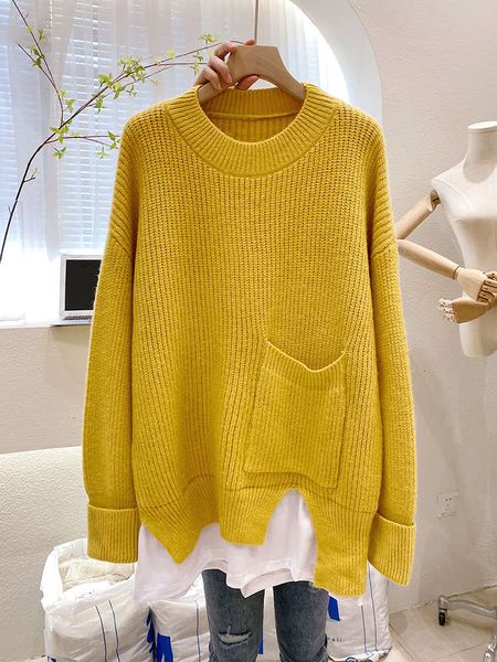 

fashion thickened sweater women's pullover fake new autumn two-piece winter 2020 versatile loose and lazy style jacket luxury, White;black