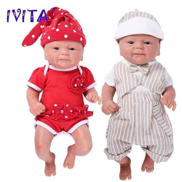 IVITA WG1512 36 cm 1,65 kg 100% bambola rinata in silicone pieno 3 colori occhi scelte giocattoli per bambini realistici per bambini regalo di Natale 210923