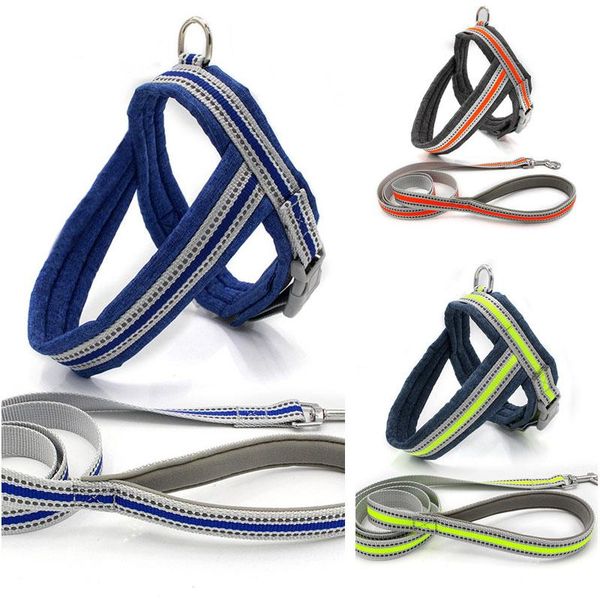 

dog collars & leashes no pull harness and leash set heavy duty easy walk vest control for small medium large dogs labrador lead