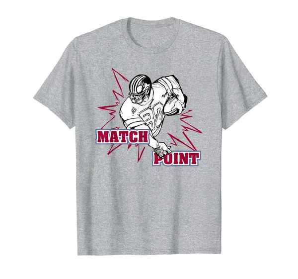 

match point football sport t-shirt, White;black