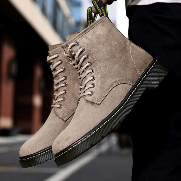 

martin high autumn british style 8-hole leather 1460 medium help tooling korean men's boots fashionable shoes, White;red
