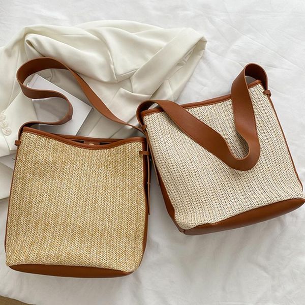 

evening bags retro woven bag large capacity shoulder crossbody messenger women summer handbag vacation shopping rattan