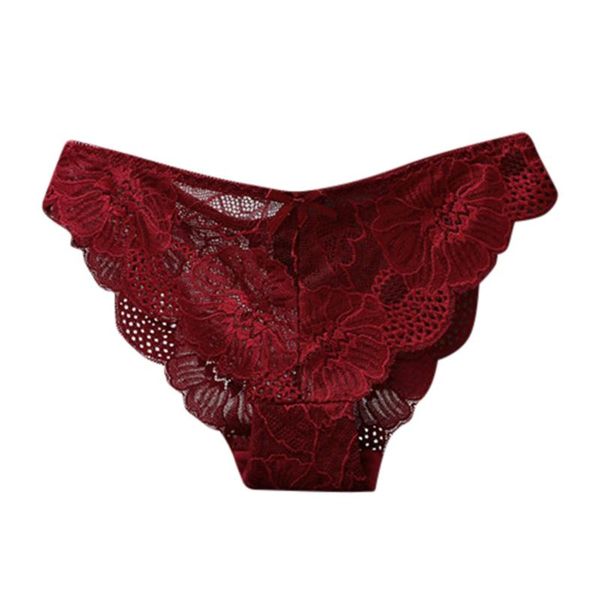 

women's panties lace flower women's underwear cotton briefs female perspective lingerie comfy seamless underpants thongs, Black;pink