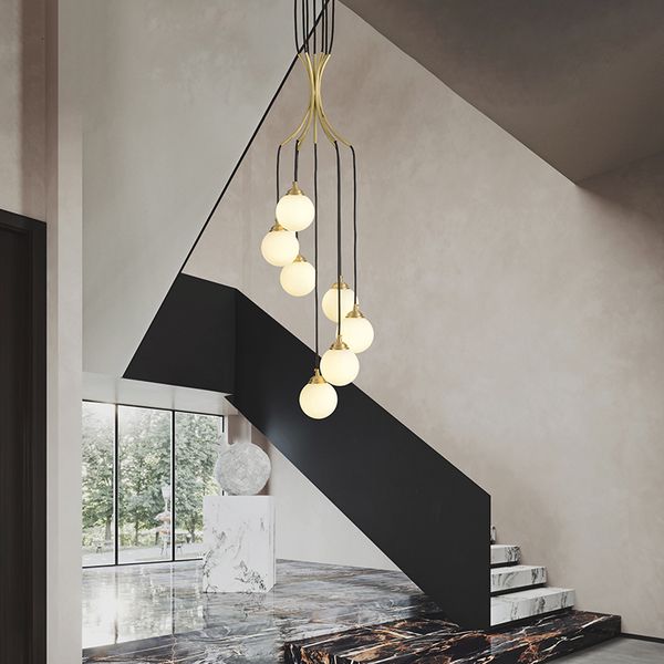

modern lights pendant luminaire golden glass ball hanging lamps suspension lighting in the dining room bedside kitchen interior dlw1