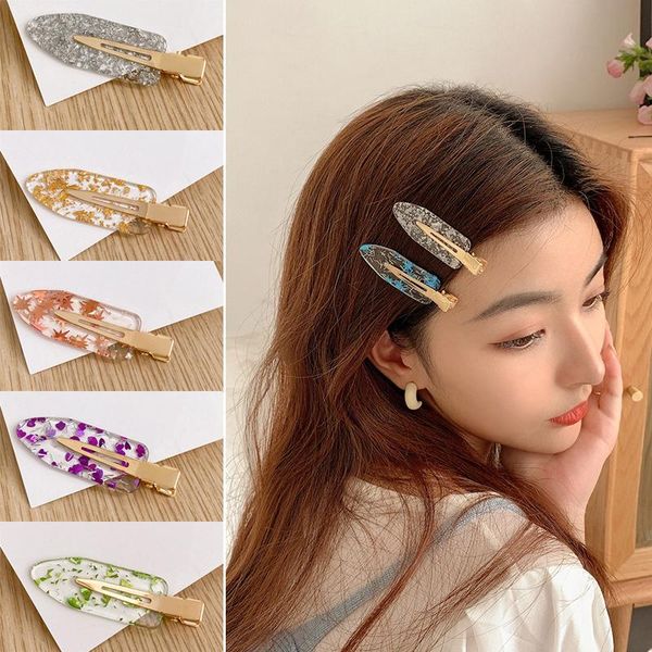 

hair clips & barrettes traceless pins elegant metal side clip sweet style bangs duckbill accessories gift for women girls aic88, Golden;silver