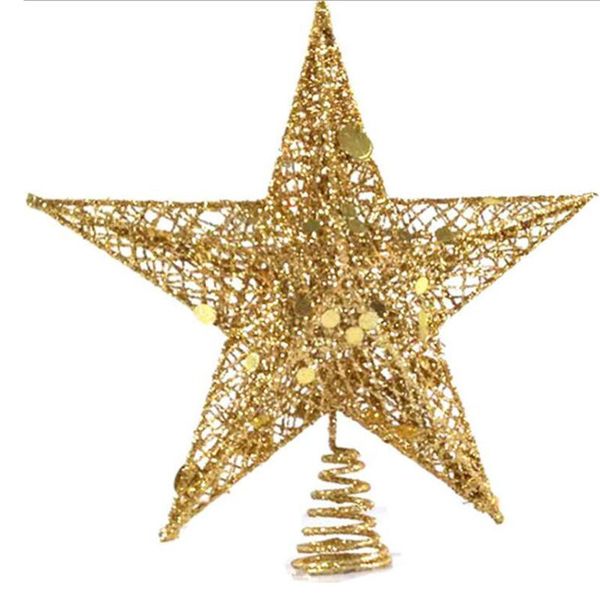 

christmas decorations 25/20cm gold glitter tree star decoration iron art ornaments, 3d sequins stars er decorative
