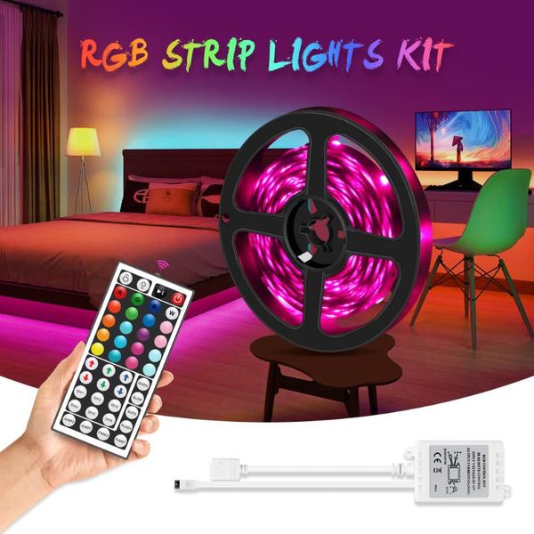 

rgb led strip light flexible ribbon led light strip dc12v 5m 10m 20m remote full kit for living room / bed room / kitchen
