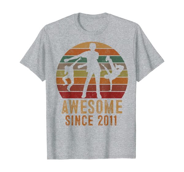 

floss awesome since 2011 fun 8 year old gift 8th birthday t-shirt, White;black