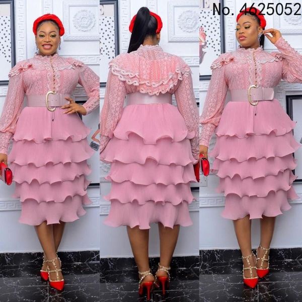 

ethnic clothing african lace dresses for women 2021 evening party dress plus size robe africaine femme africa elegant kaftan maxi, Red