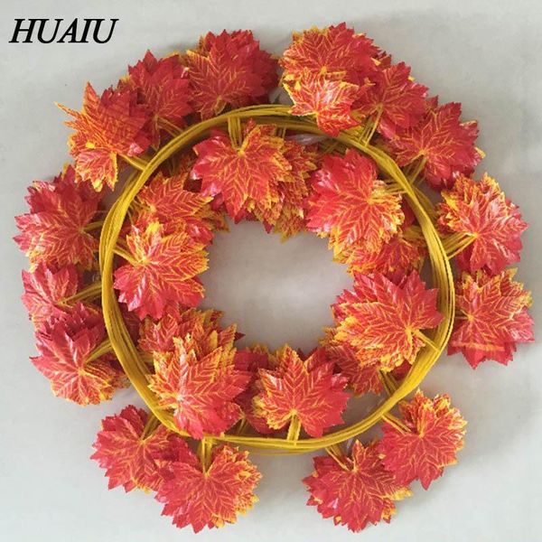 

decorative flowers & wreaths artificial flower simulation green vine leaves home store garden decoration wedding fake